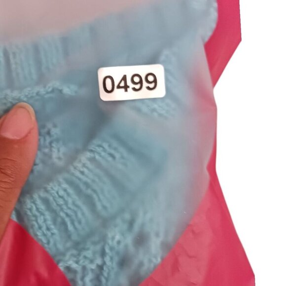 Dunnes Stores Sleeveless Knitted Tank Top turquoise Size Small - Picture 3 of 9